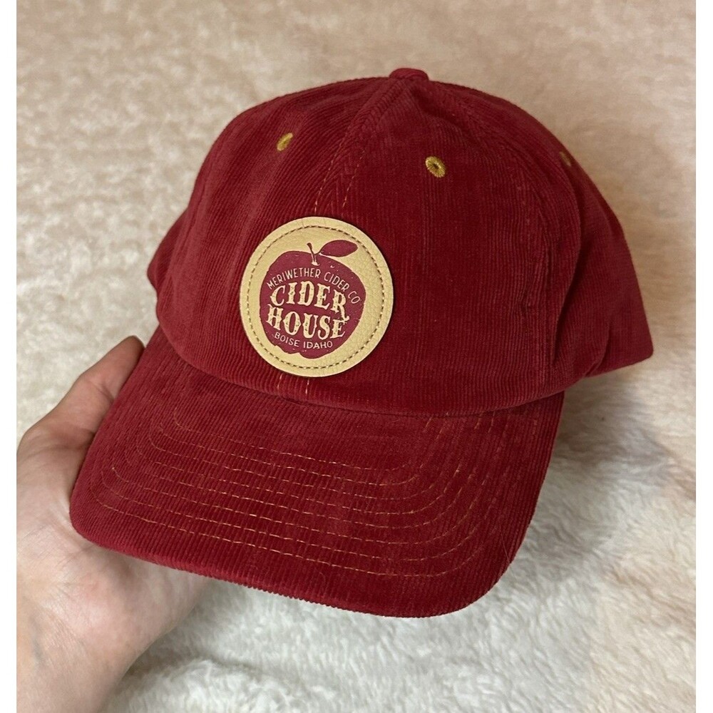Meriwether Cider House Co. Boise Idaho Red Corduroy Hat Cap Unisex Adult Men’s
